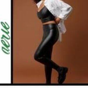 NWT: OFFLINE By Aerie Real Luxe Faux Leather Legging